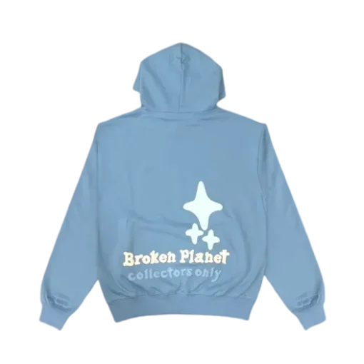 BLUE BROKEN PLANET HOODIE