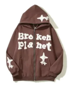 BROKEN PLANET MOON ZIP UP HOODIE