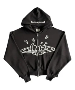 BROKEN PLANET ZIP UP HOODIE