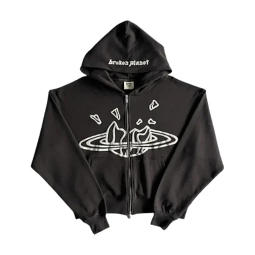 BROKEN PLANET ZIP UP HOODIE