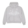 BROKEN PLANET GREY ZIP UP HOODIE