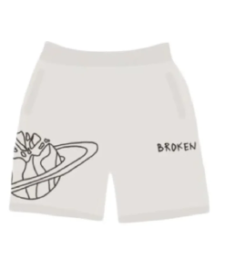 Broken Planet Shorts white