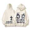 Broken Planet Heart Hoodie White