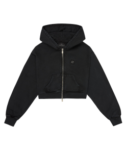 Broken Planet Cropped Zip-Up Hoodie