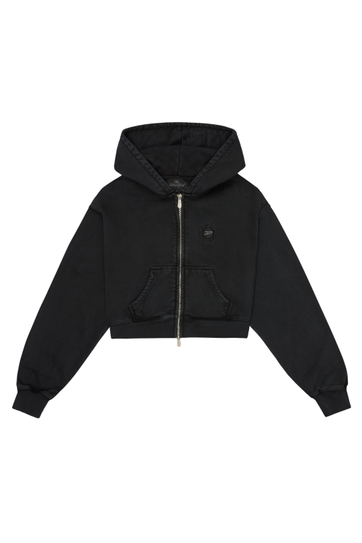 Broken Planet Cropped Zip-Up Hoodie