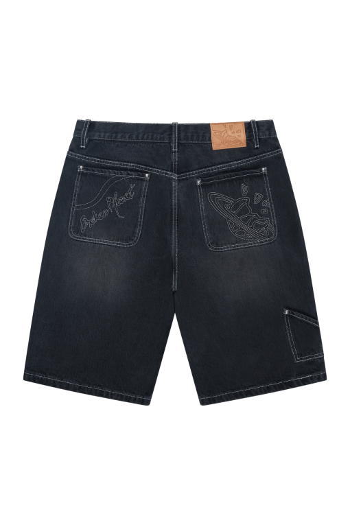 Broken Planet Denim Shorts Black